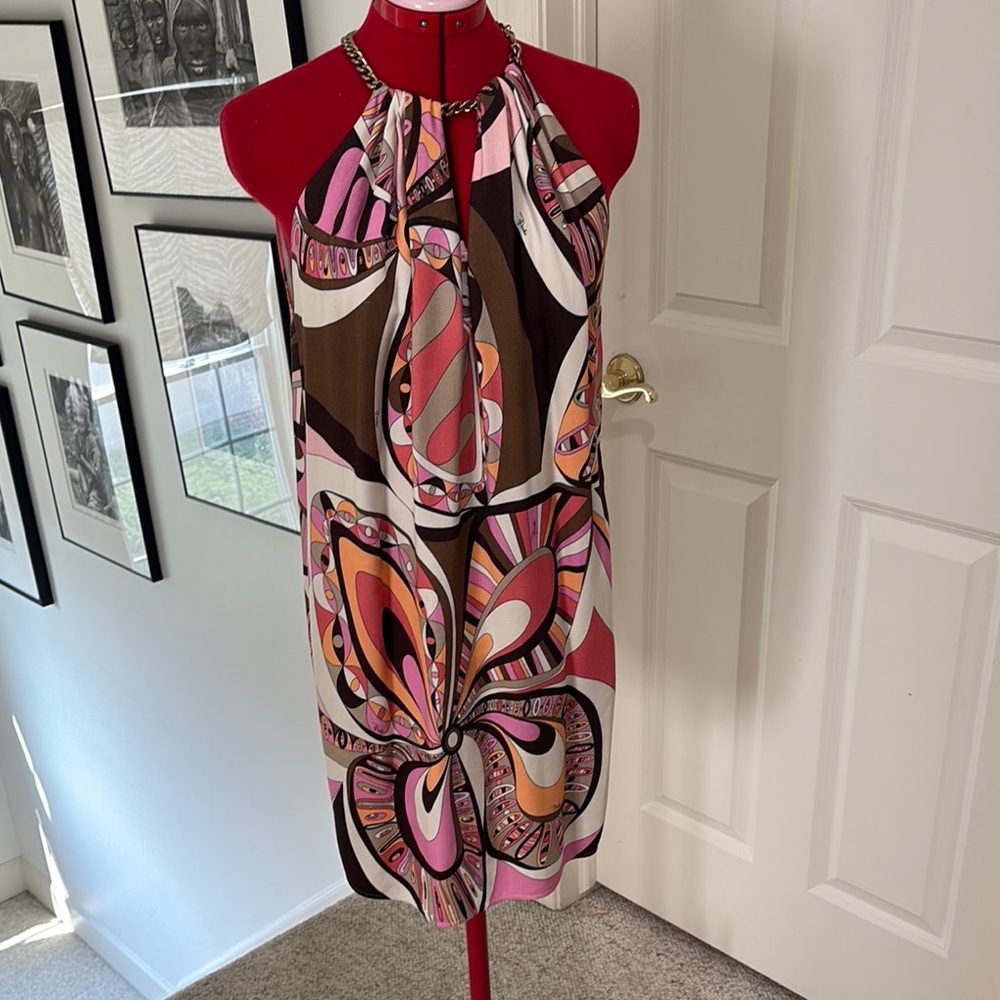 Emilio Pucci Halter Sheath Mini Dress